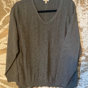 Talbots brand new light weight gray sweater 💯 percent cotton